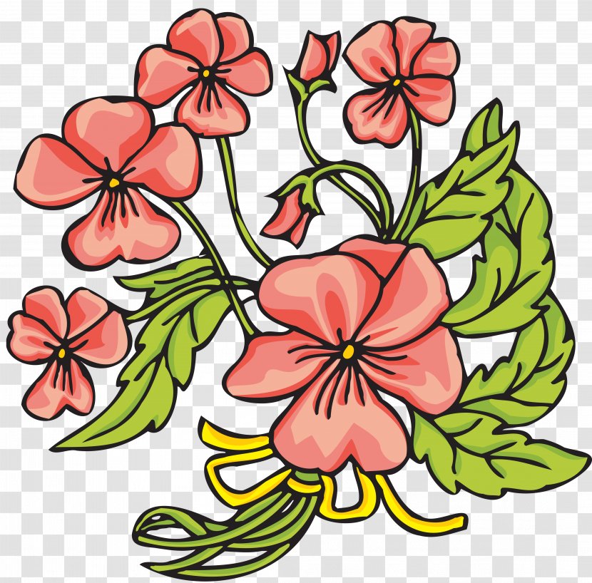 Floral Design Pansy Cut Flowers Clip Art - Flower Transparent PNG