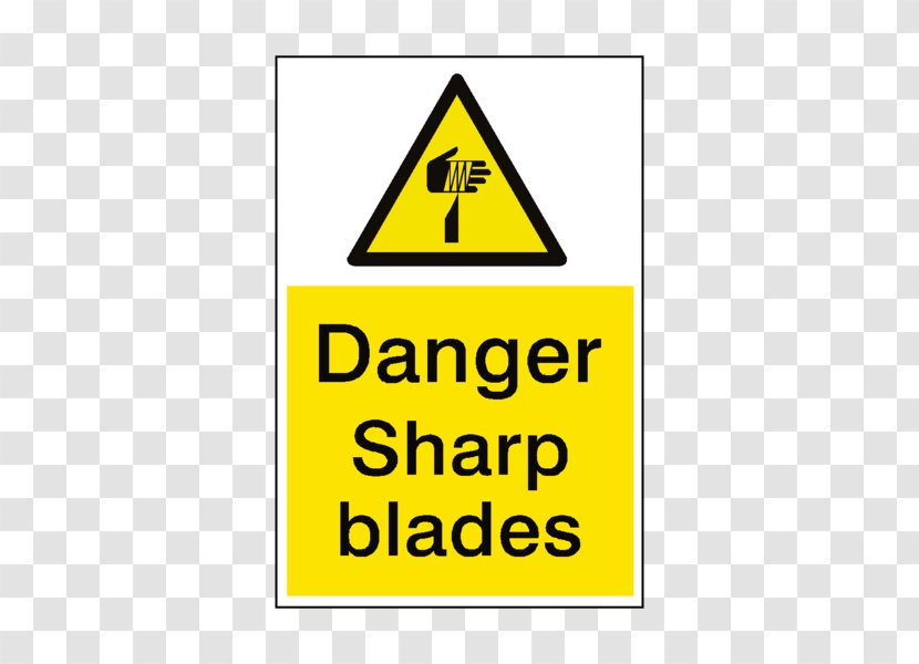 Hazard Symbol Warning Label Electrical Injury Electricity - Sharp Blade Transparent PNG
