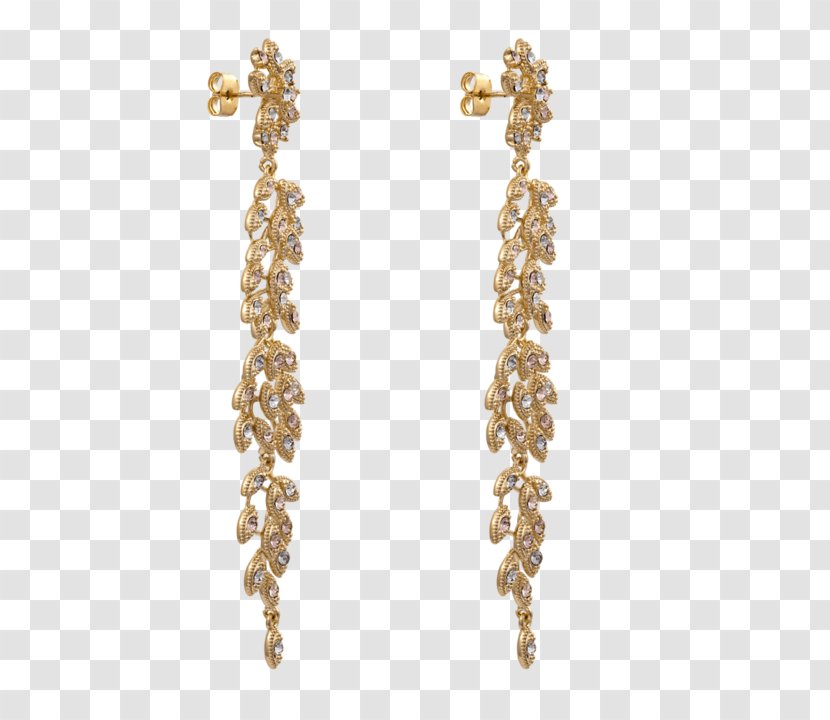 Earring Body Jewellery Gold Crystal - Silver Transparent PNG