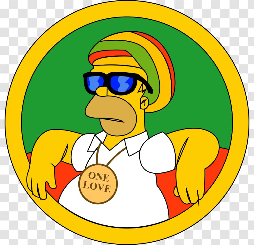 Reggae - Simpsons - Rastafari Homer Simpson ImageSimpson Cannabis Transparent PNG