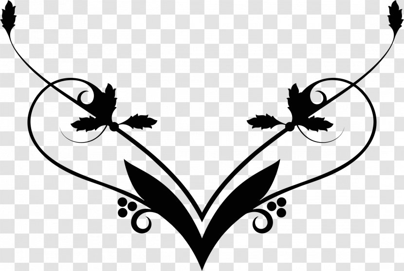 Black And White Art Clip - Wing - Flourishing Transparent PNG