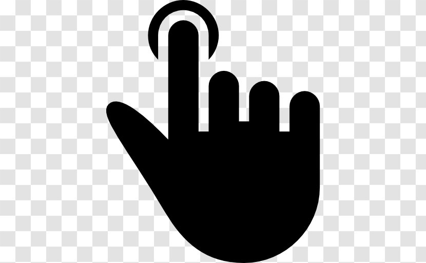 Computer Mouse Pointer Symbol - Point And Click - Black Hand Transparent PNG