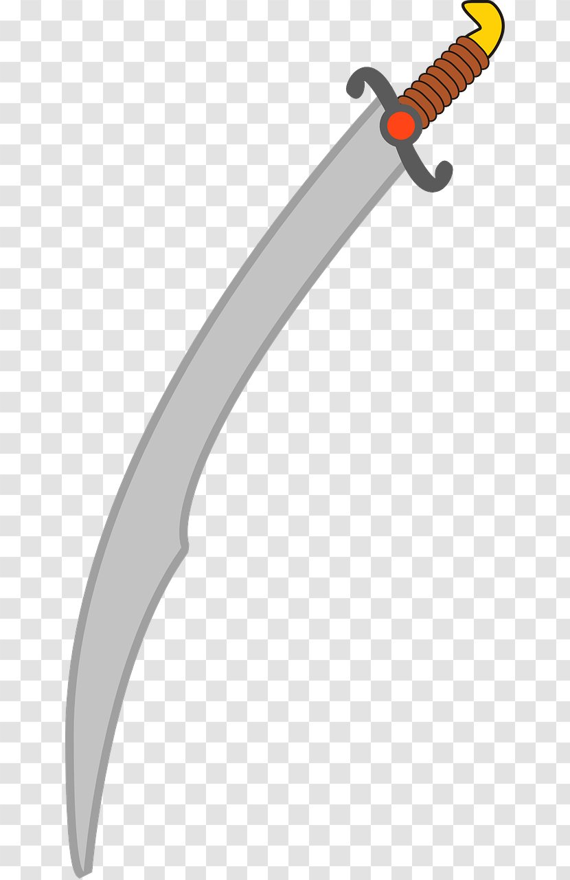 Sword Scimitar Clip Art - Drawing - Swords Transparent PNG