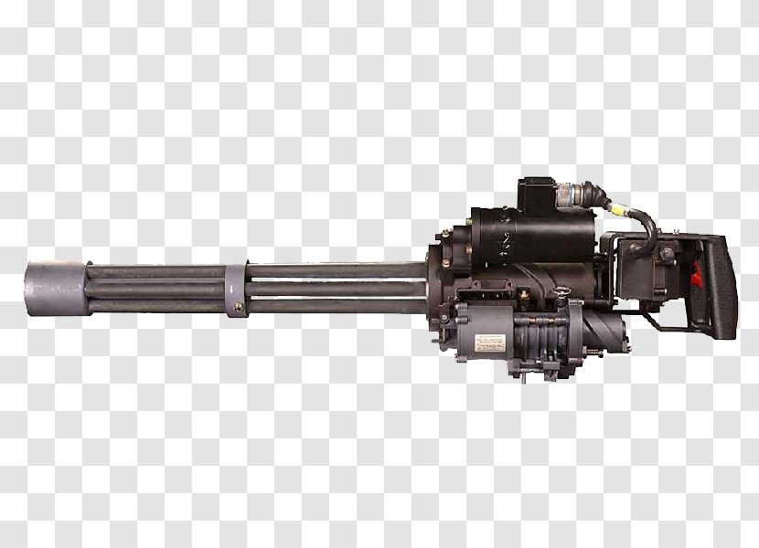 Minigun Gatling Gun Firearm Weapon Caliber - Cartoon - Assault Riffle Transparent PNG