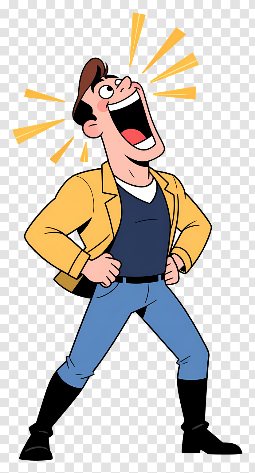 Pokemon Urbain - Triumphant Cartoon Man Transparent PNG