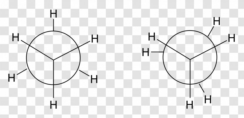 Conformational Isomerism Eclipsed Conformation Newman Projection Organic Chemistry - Staggered Transparent PNG