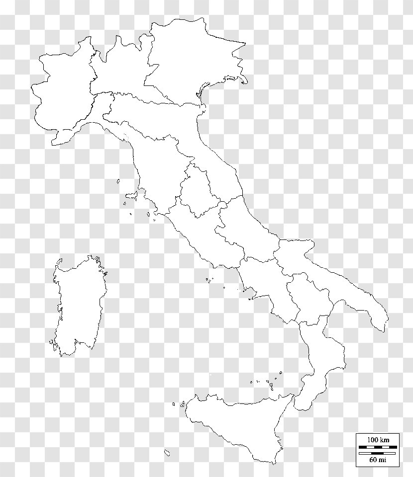 Regions Of Italy Blank Map Abruzzo Transparent PNG