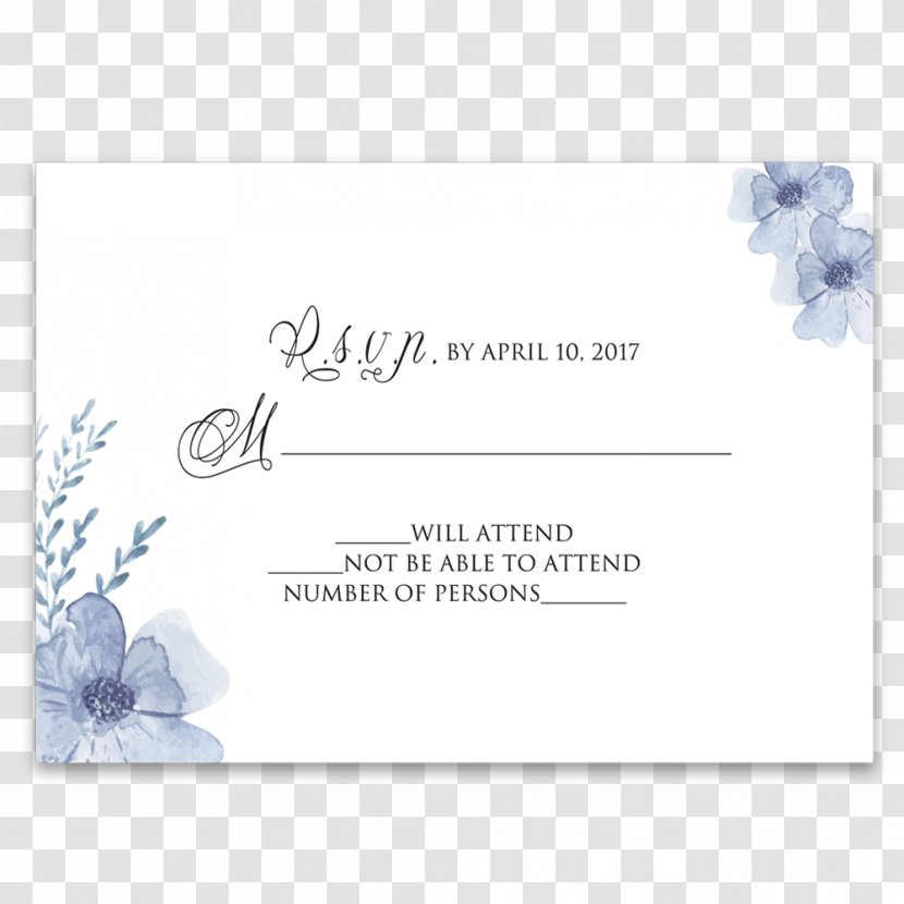 Wedding Invitation Reception Poetry Mechelen - European Blue Card Transparent PNG