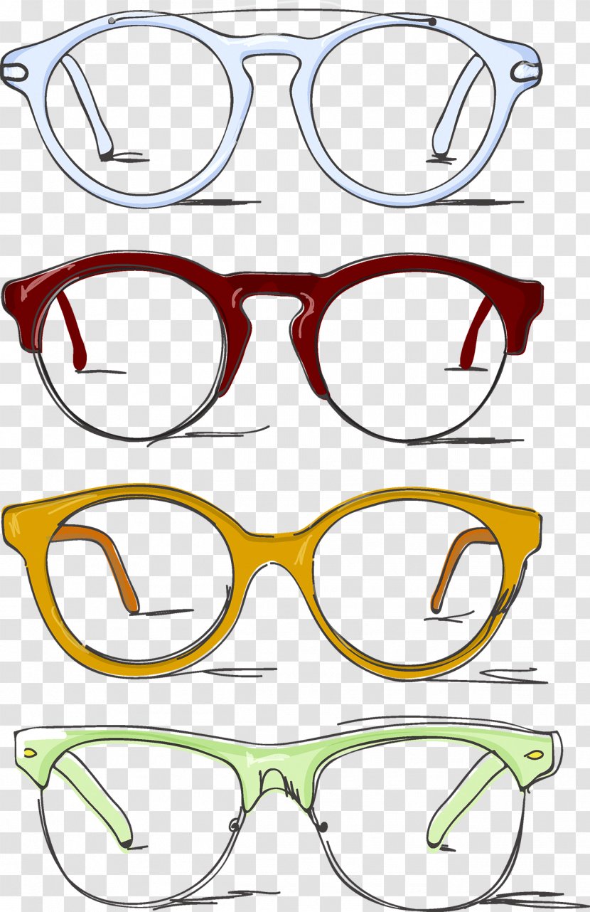 Browline Glasses Drawing Clip Art - Goggles - Sunglasses Transparent PNG