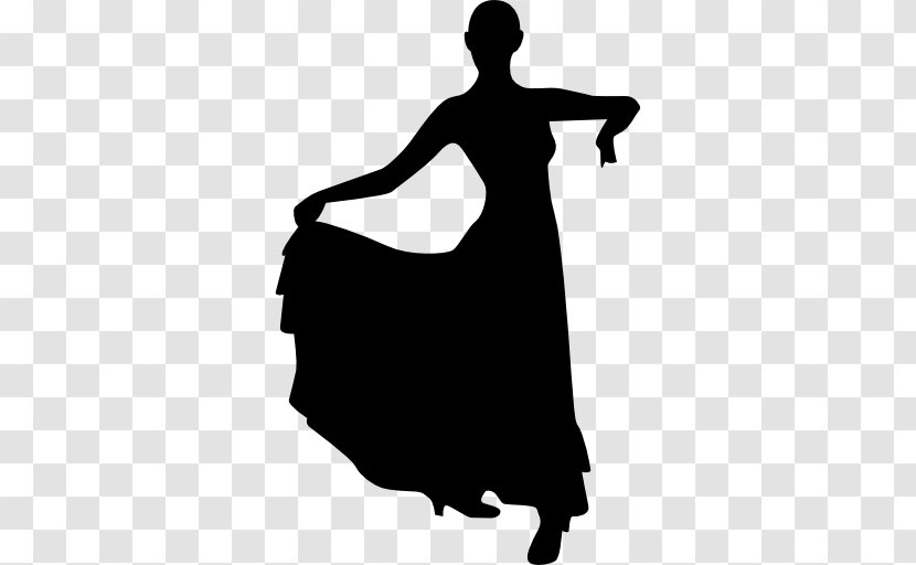 Silhouette Dancer Flamenco - Flag Pull Element Transparent PNG