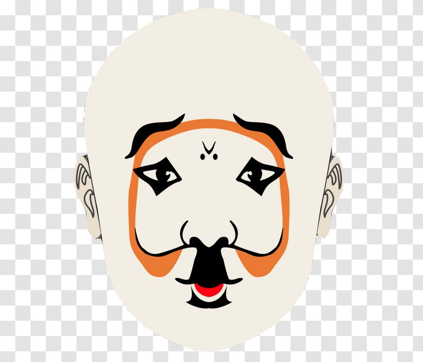 China Mask Chinese Opera Peking Clown - Facial Hair - Funny Face Transparent PNG