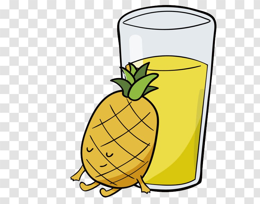 Pineapple Juice Orange Fizzy Drinks - Cider Transparent PNG