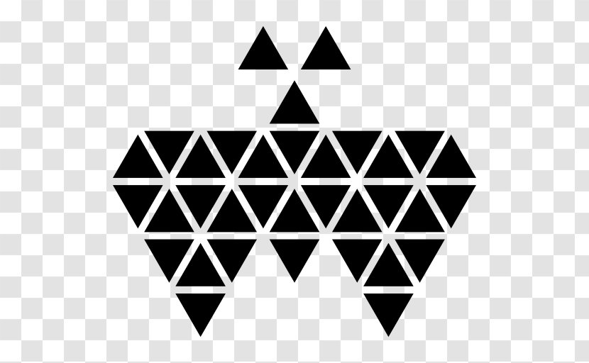 Polygon Triangle Hexagon Shape - Black And White Transparent PNG