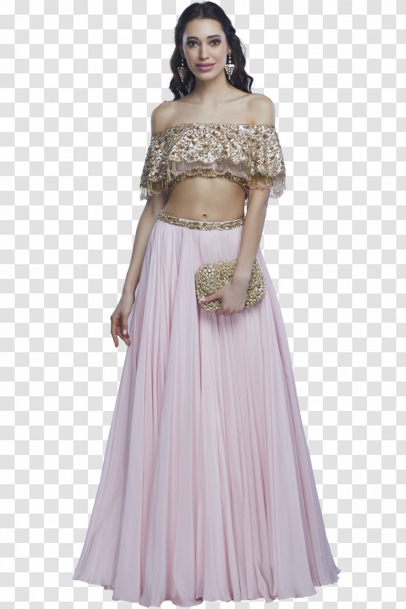 Gown Skirt Crop Top Dress Indo-Western Clothing - Joint Transparent PNG