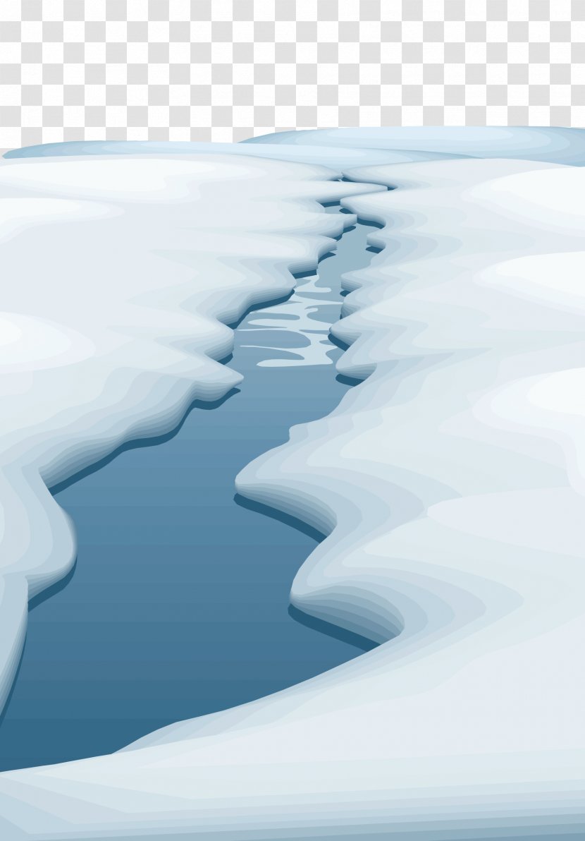 Poster Glacier Photography - Water - Small River In Winter Transparent PNG