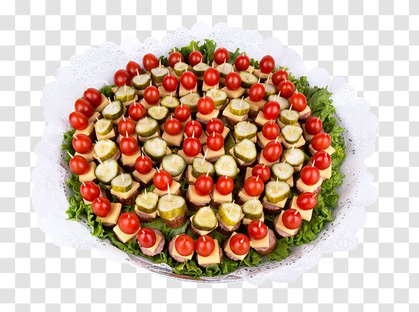 Hors D'oeuvre Canapé Vegetarian Cuisine Asian Platter - Food - Salad Transparent PNG