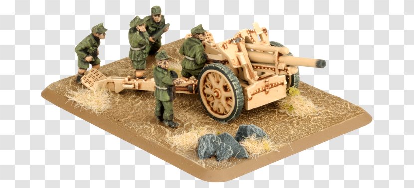 Flames Of War Artillery Battery Miniature Figure Figurine - Platoon - Afrika Korps Transparent PNG
