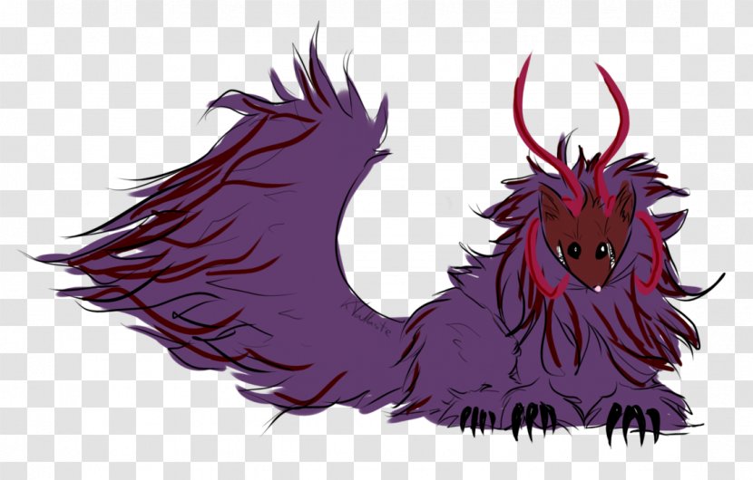 Legendary Creature Violet Purple Dragon - Heart - Hairy Transparent PNG