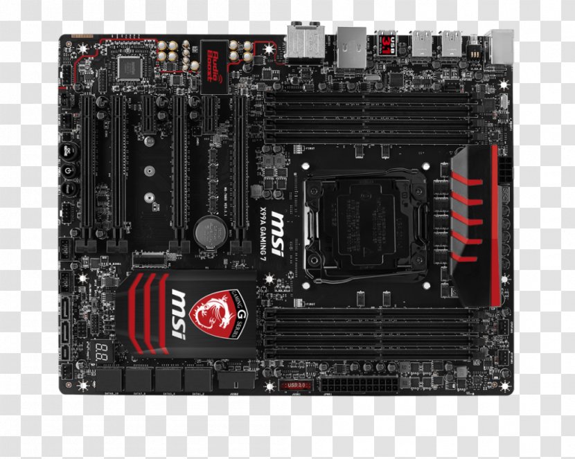 Intel X99 Motherboard MSI X99S GAMING 7 SLI Plus - Overclocking - Electronic Device Transparent PNG