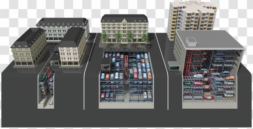 Building Car Parking System Garage Automated - Space - Urban Transparent PNG