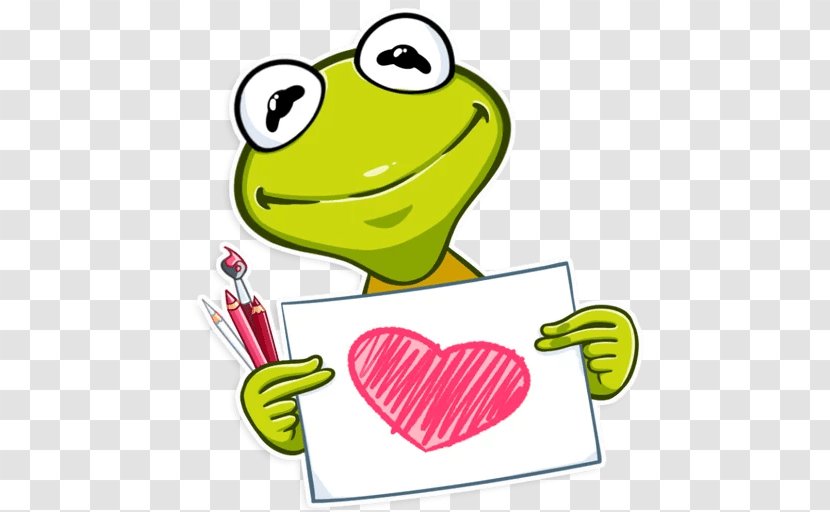 Kermit The Frog Clip Art Telegram Sticker - Flower Transparent PNG