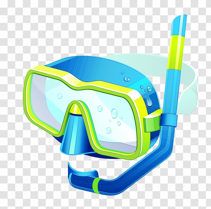 Summer Blue Background - Glasses - Mask Electric Transparent PNG