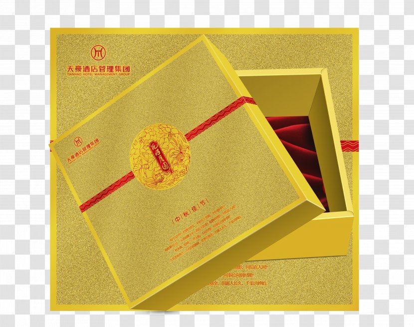 Mooncake Paper Box Packaging And Labeling Mid-Autumn Festival - Brand - Moon Cake Gift Renderings Transparent PNG