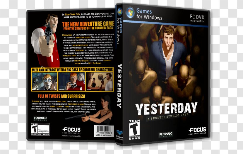 Yesterday DVD Focus Home Interactive STXE6FIN GR EUR Muscle - Dvd Transparent PNG