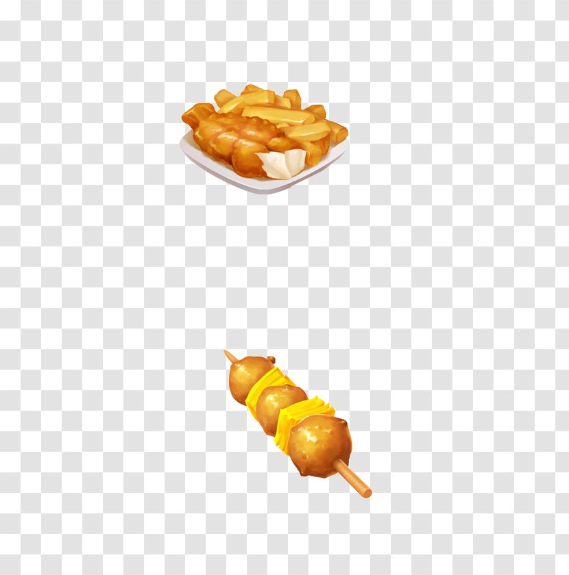 French Fries Fried Chicken KFC Nugget - Orange - And Transparent PNG