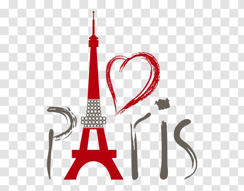 Paris Drawing - Heart - Tour Eiffel Transparent PNG