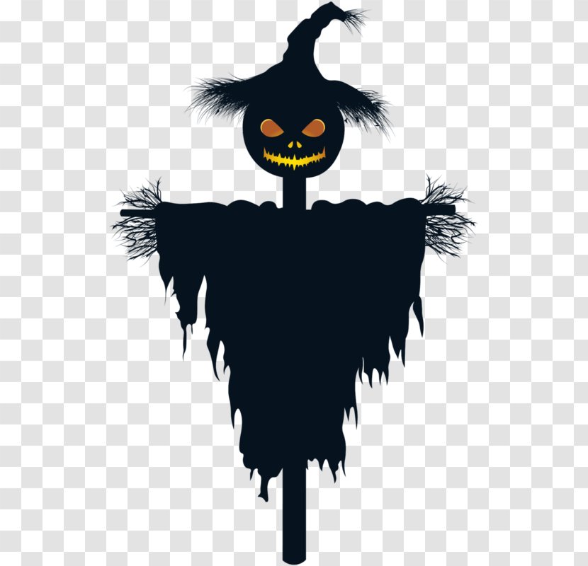 Clip Art Scarecrow Halloween - Silhouette Transparent PNG
