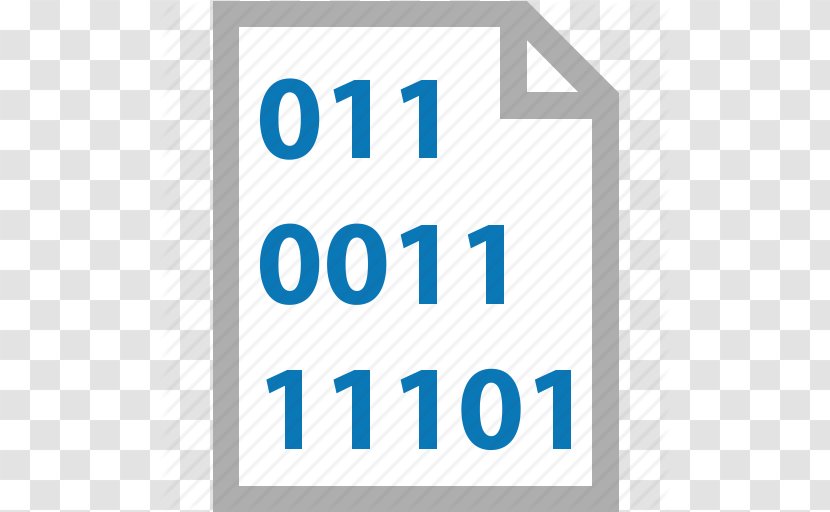 Document Binary File Code - White - Icon Transparent PNG