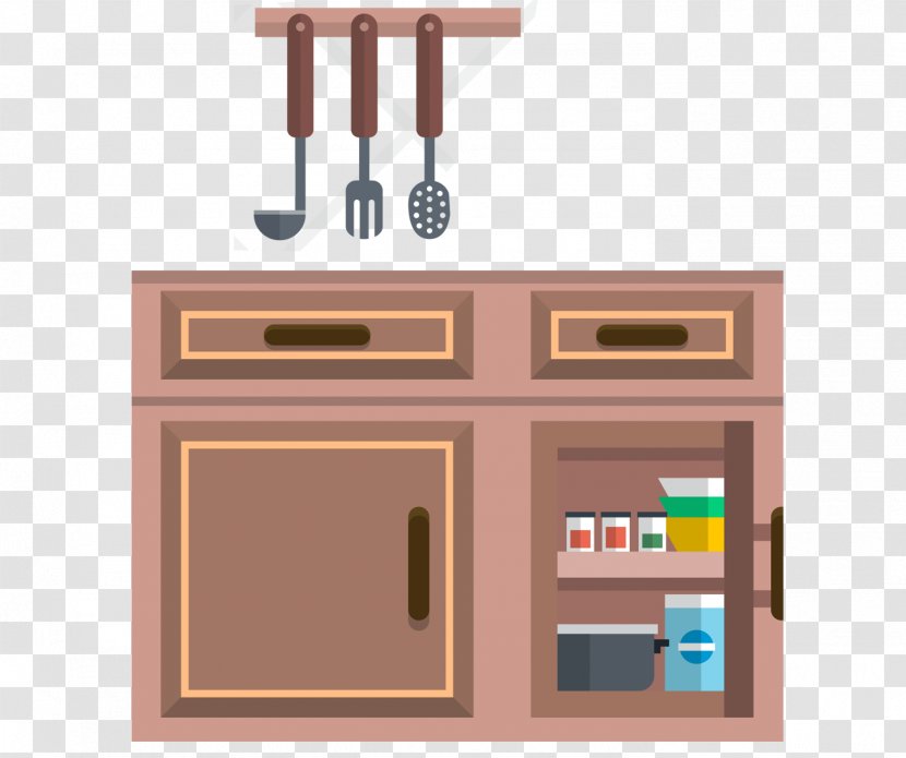 Furniture Kitchen Cabinet Cupboard - Cabinets Transparent PNG