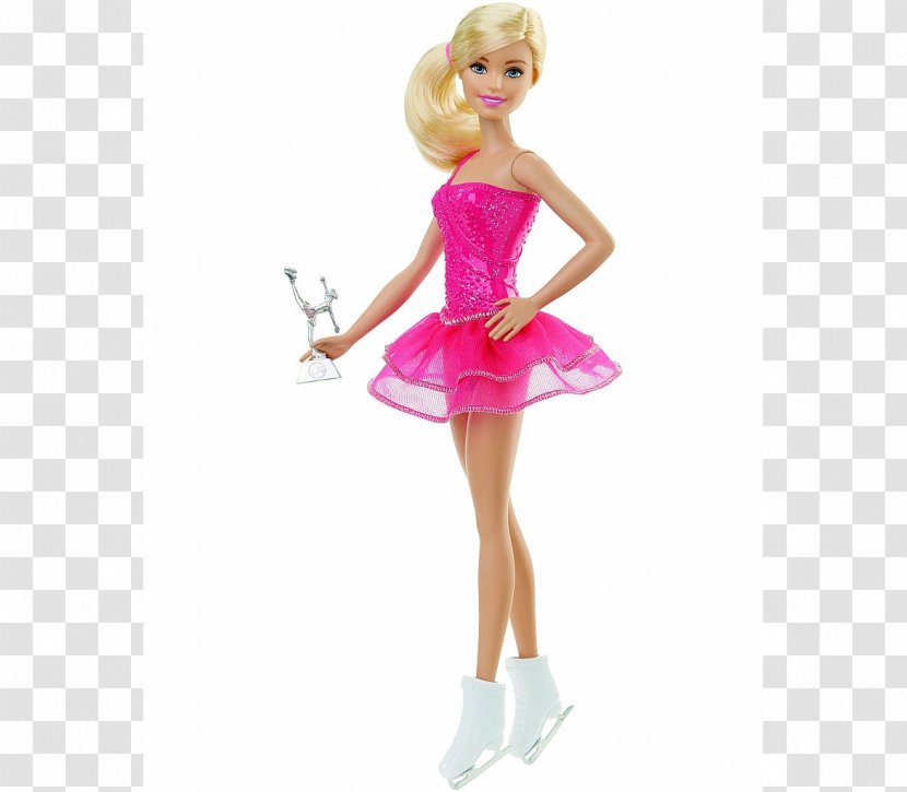 Barbie Ice Skating Figure Doll Toy Transparent PNG
