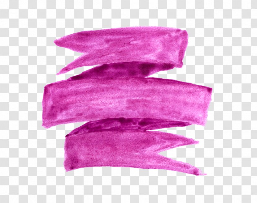 Purple Watercolor Painting Banner - Pink - Watercolour Transparent PNG