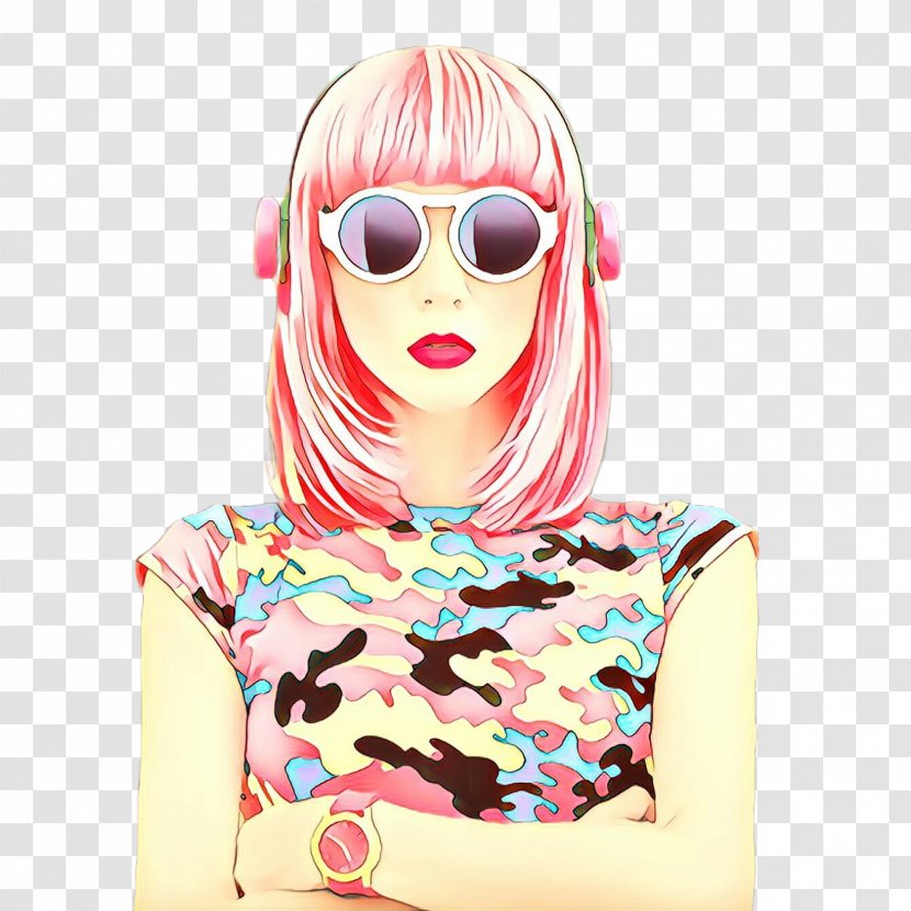 Glasses - Pink - Outerwear Neck Transparent PNG