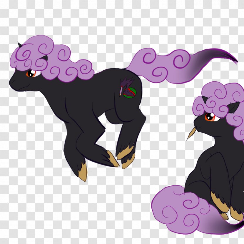 Carnivora Horse Cartoon Purple Character - Fictional - Cloud Brushes Transparent PNG