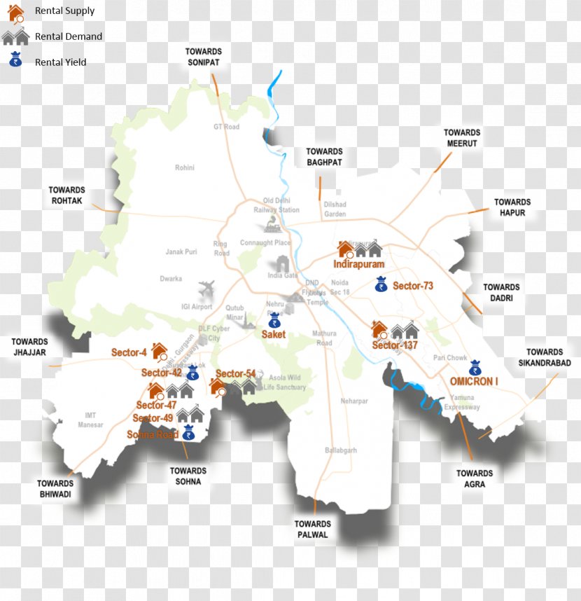 Real Estate Commonfloor Greater Noida Map Apartment - Area Transparent PNG