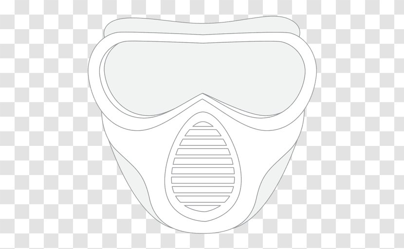 Headgear White Line Art - Design Transparent PNG