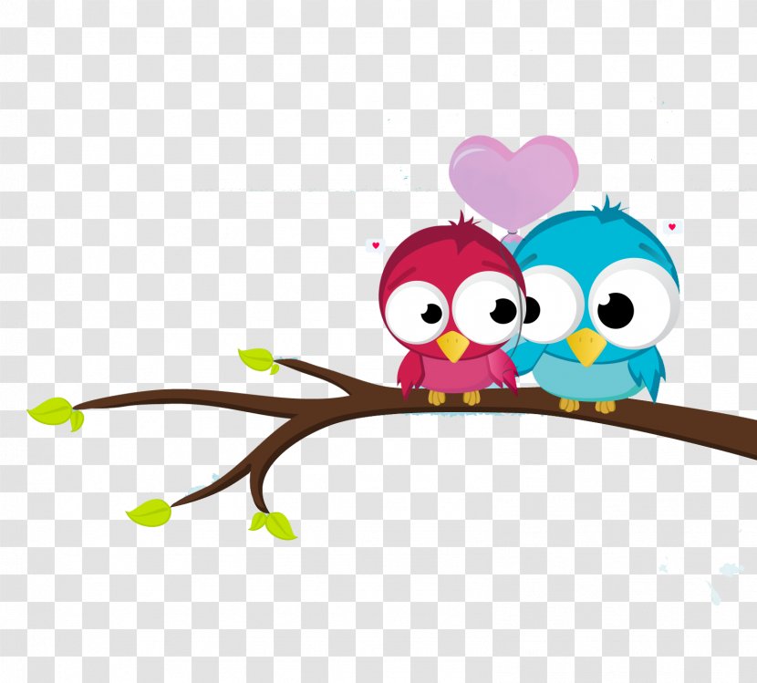 Valentines Day Heart Greeting Card Wallpaper - Vertebrate - Cartoon Bird Transparent PNG