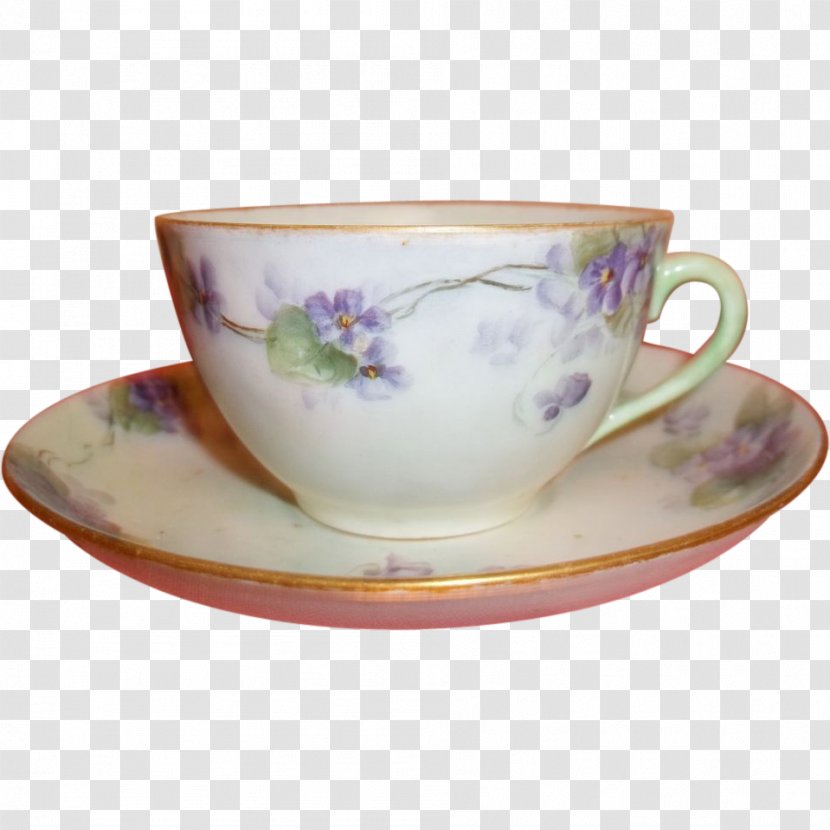 Tableware Saucer Coffee Cup Ceramic Porcelain - Tableglass - Hand Painted Teacup Transparent PNG