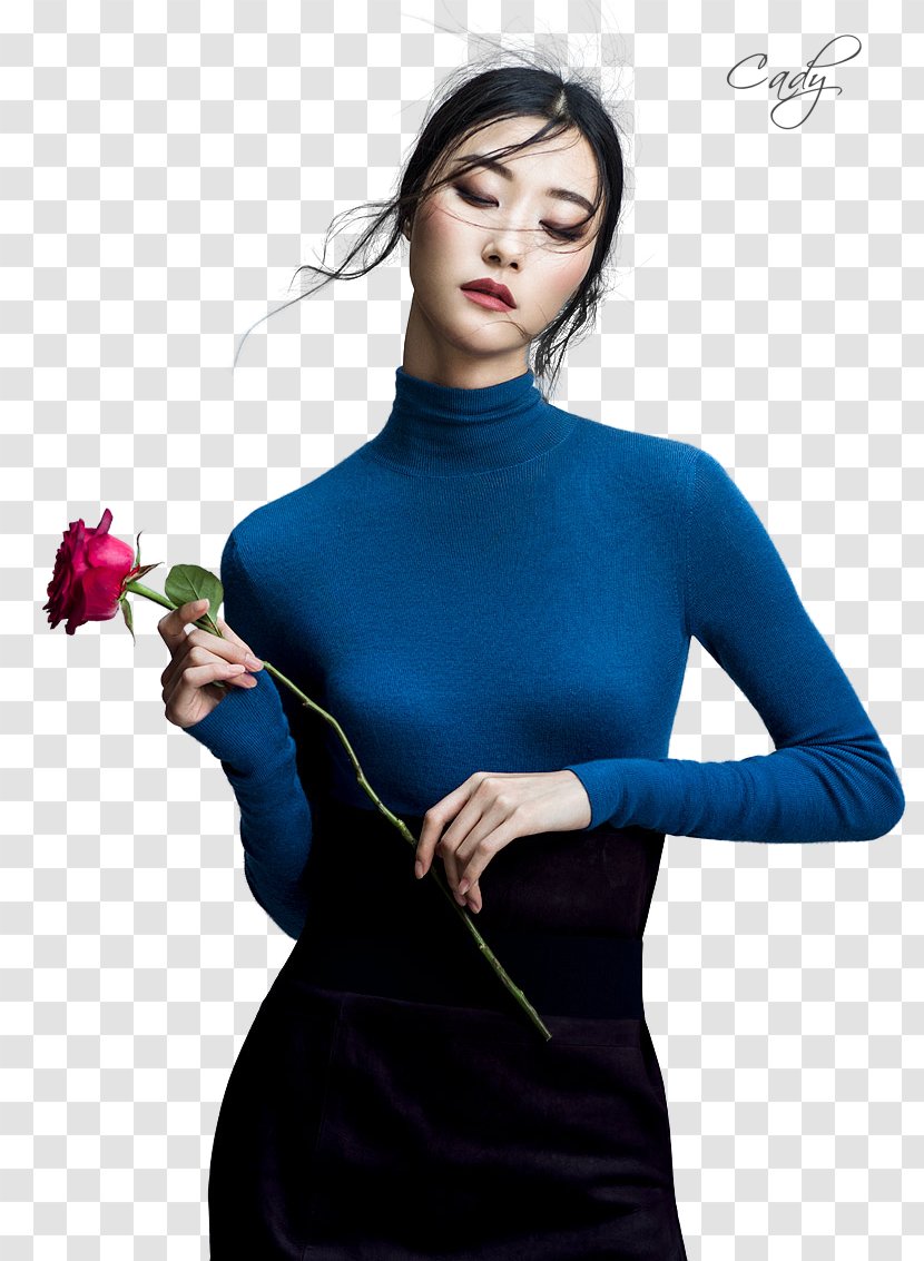 Hye-rim Park Model Harper's Bazaar Photography Fashion - Blue - Sheng Yi Xing Rong Transparent PNG