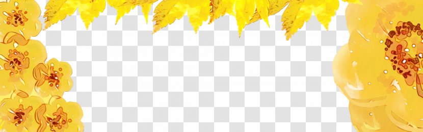 Yellow Leaf Line Tree Plant - Paint Transparent PNG