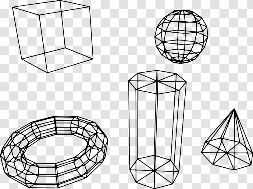 Wire-frame Model Polygon Mesh Three-dimensional Space Website Wireframe - Line Art - Vector Transparent PNG