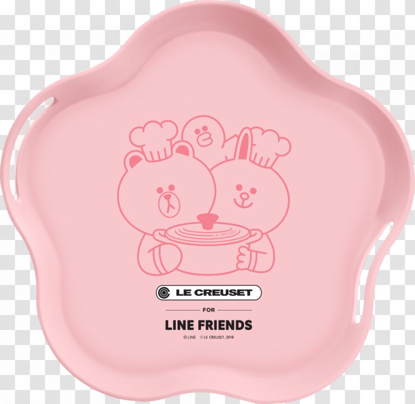 Le Creuset Line Friends Chinese Candy Box Cast-iron Cookware Cast Iron - Pink Transparent PNG