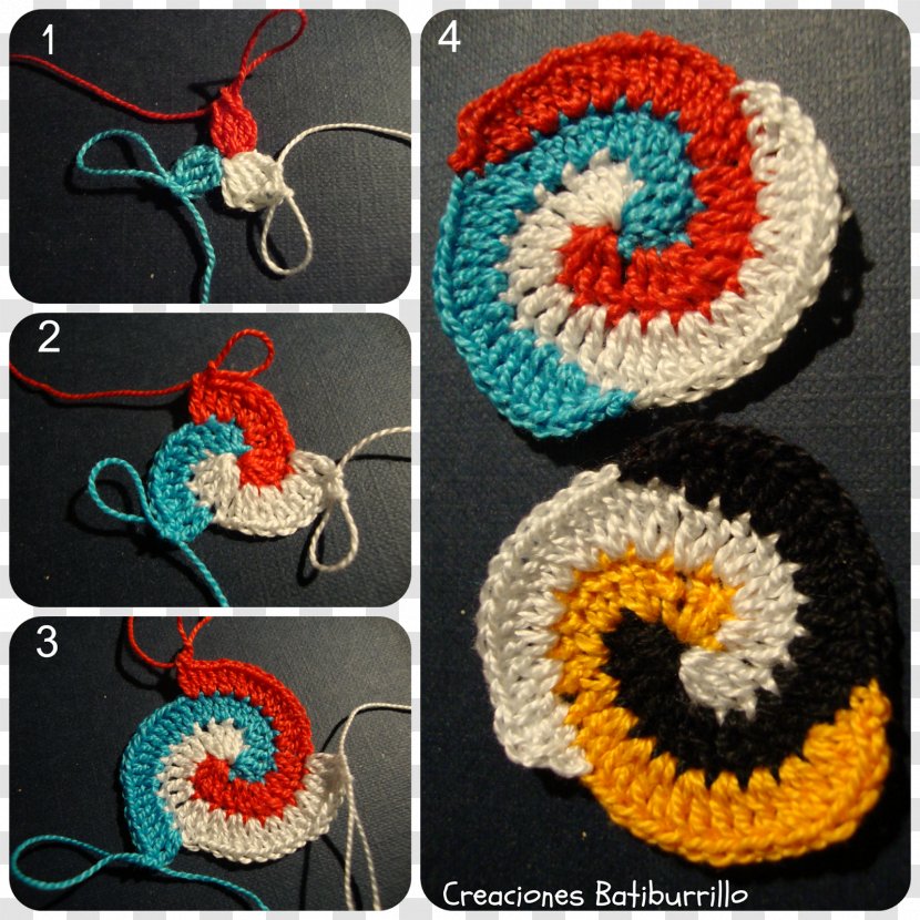 Crochet Spiral Dreamcatcher Textile Pattern - Woolen Transparent PNG