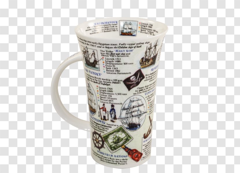 Dunoon Golden Age Of Sail Glencoe Shape Mug Glen Coe World Plants Impressionists Henley - Heart Transparent PNG