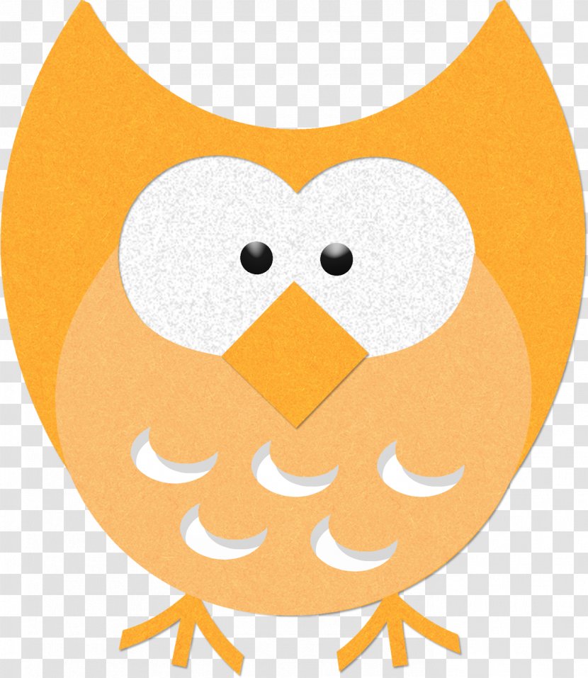 Owl Bird Clip Art - Orange Transparent PNG