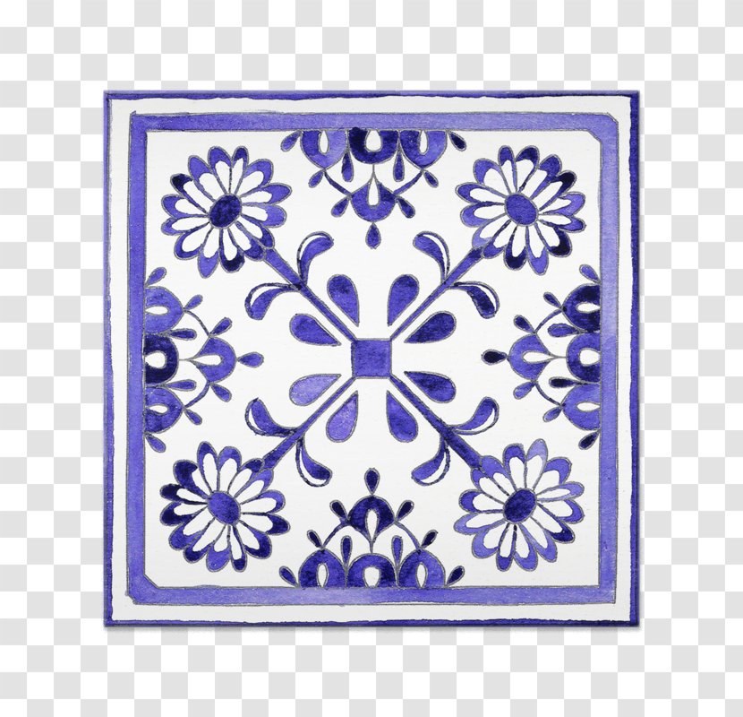 Azulejo Tile Floor Ceramic Vitreous Enamel - Floral Design - Area Transparent PNG