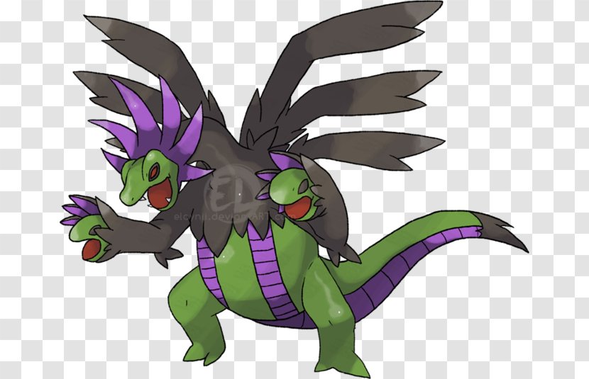 Pokémon Black 2 And White GO Battle Revolution Hydreigon - Watercolor - Pokemon Go Transparent PNG